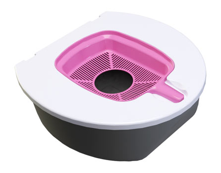 Gatoalete - Banheiro para gatos sobre o vaso sanitário